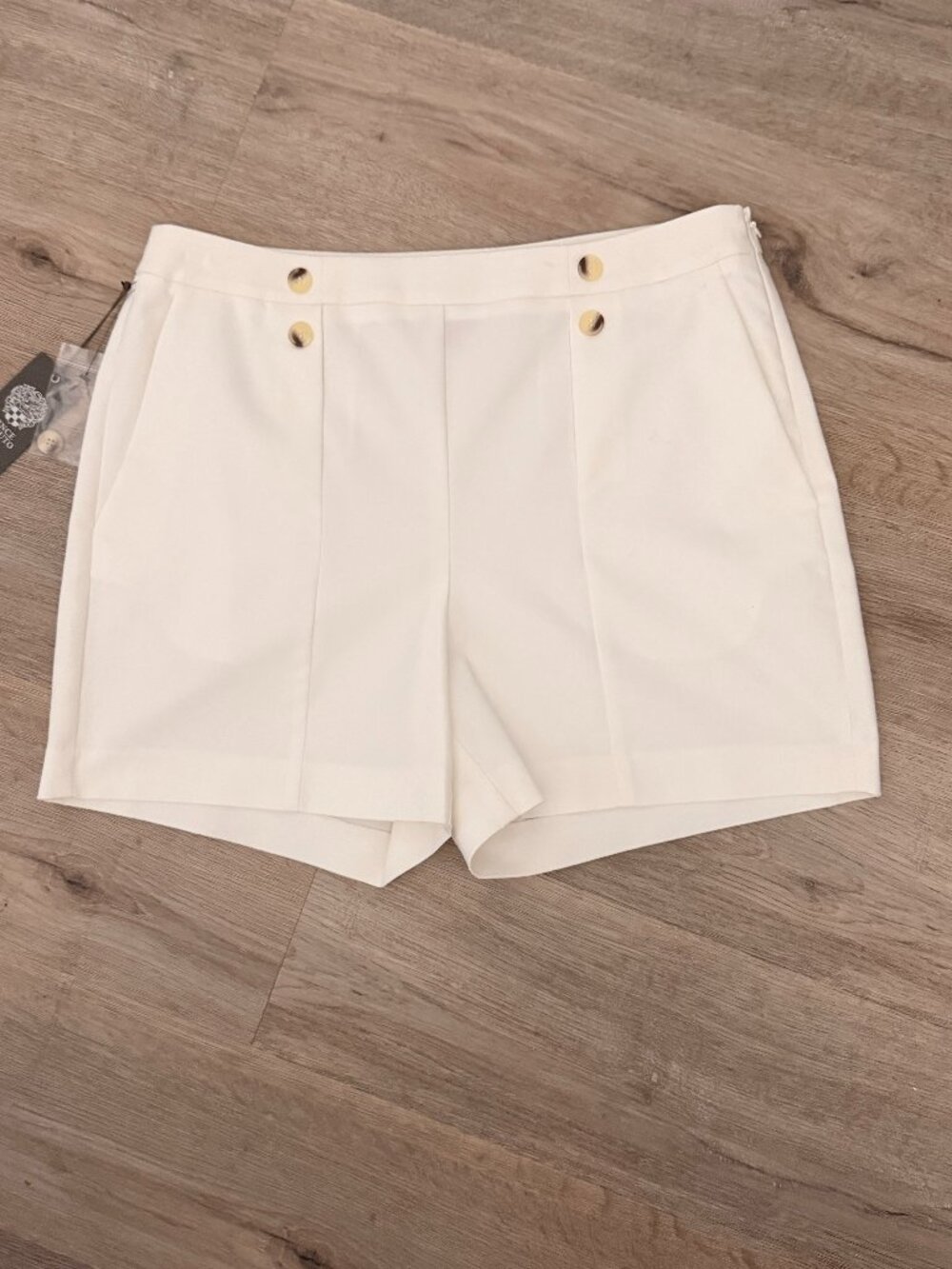 Vince Camuto NWT Ivory High-Waist Sailor Shorts Sz 10